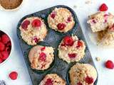 Muffins framboise & cardamome avec crumble