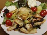 Assiette-Repas : Salade de poulpe - Mini coquille de Fruits de merl