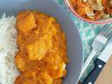 Curry de butternut et salade fenouil, carottes, orange et noisettes
