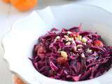 Pink-purple salad {chou rouge, orange sanguine, échalote}