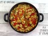 Soupe de tortellini aux spaghetti de légumes