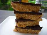 Chocolate peanut butter bars {carrés au beurre de cacahuètes}