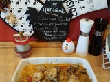 Cuisses de poulet crémées aux champignons, tomates et grenaille, du Petit Bistro, au Cookeo