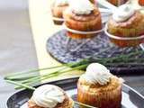 Cupcakes salés pour l’Apéro: Cupcake Saumon & Wasabi et Cupcake Courgette & fromage de chèvre