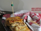 Mini mahjouba- mini crêpes salées traditionnelles farcies de chakchouka piquante
