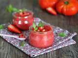 Soupe de fraise – tomate et basilic