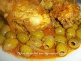 Tajine de poulet aux oignons et olives