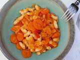 Haricots blancs, carottes et poireaux à la sauce tomate