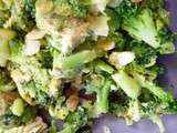 Poêlée de brocolis au gingembre et amande