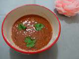 Soupe Froide aux Tomates, Poivron et Coriandre