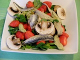 Salade d’avocat, fraise et filet d’anchois