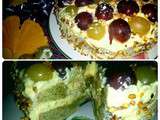 Victoria Sponge Cake aux raisins et pistaches