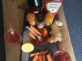 Apéro de carottes à la sauce piment gingembre