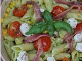 Pâtes au pesto – anchois ( salade facile)