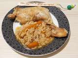 Cuisses de poulet ,carottes ,champignons et riz au cookeo