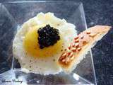 Oeuf de caille au caviar d'esturgeon blanc
