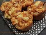 Muffins pommes & caramels (moelleux aux pommes et sa sauce au caramel)