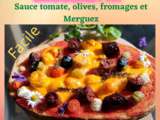 Video - Bruschetta à la sauce tomate, merguez, fromages et olives