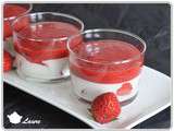 Panna cotta fraises et amandes
