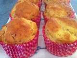 Muffins salés pour l'apéro, au jambon ou au poulet, au cheddar ou au gruyère