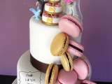 Wedding cake - Gateau de mariage cascade de macarons