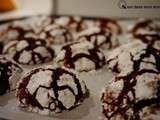 Délicieux crinkles au chocolat (biscuits/mini-gâteaux)