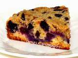 Blueberry Cake. Gâteau aux bleuets ou myrtilles