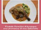 Pintade Fermière d’Auvergne aux pruneaux et sauce Spéculoos