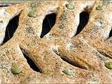 Fougasse aux olives et fromage