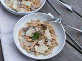 One-pot pasta aux champignons et fromage frais