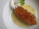 Foie gras poêlé et sa sauce à la gelée champenoise safranée