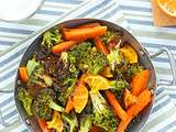 Brocoli, clémentine & carottes rôtis au thym