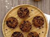 Muffins aux flocons d'avoine et chocolat (sans sucre ajouté)