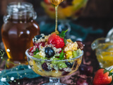 Salade de fruits au quinoa et miel
