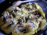 Omelette aux champignons de Paris et parmesan