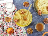 Crêpes Moelleuses au Lait Ribot et Caramel au Beurre Salé à l'Orange Sanguine