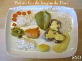 Pot-au-feu de Langue de Porc crémé au Curry, Christophines, patates douces et ses dérivés