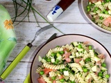 Salade de pâtes aux légumes verts et au saumon