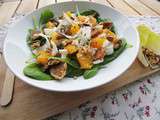 Salade épinard endive orange figues noix (vinaigrette à l’orange)