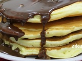 Pancakes moelleux sauce au chocolat aux noisettes