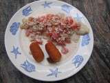 Filets de pangas aux crevettes grises