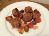 Boulettes de viande au poivron et aux olives (polpette)