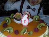 Gateau d'anniversaire: le bavaroi coco et son insert mangue