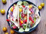 Tacos végétariens, et tortillas 100% fait maison