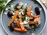Salade de lentilles, carottes et betteraves au four #végétarien
