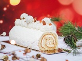 Bûche de Noël Raffaello caramel et noix de coco
