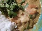 Curry de crevettes et litchis