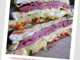 Sandwich  triplex  de Bœuf et Omelette aux Légumes