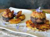 Champignons farcis veau jambon röstis à la plancha – Cuisine à thème