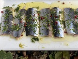 Carpaccio de sardines au citron et baies roses  1💙